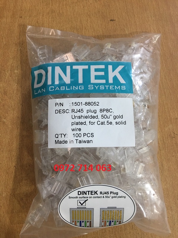 Hạt mạng DINTEK CAT5E